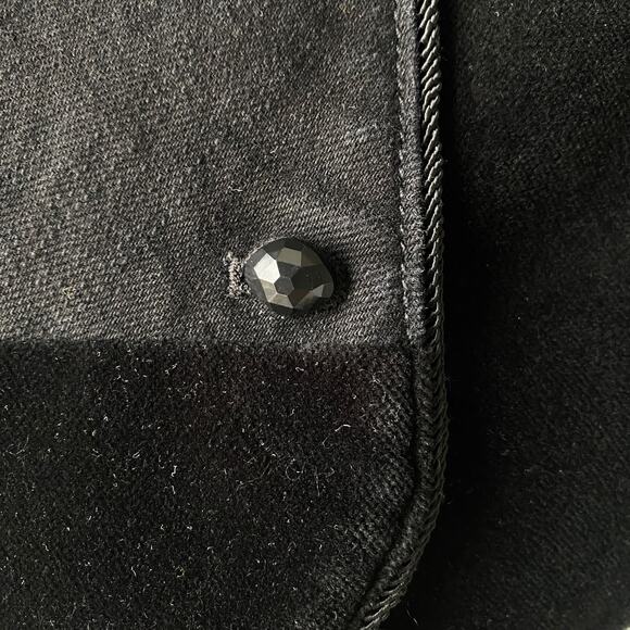 Lauren Ralph Lauren Black Velvet Denim Patchwork Vest Womens Size L - Picture 5 of 11